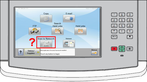 The Button for Scan to Network has Disappeared from the MFP